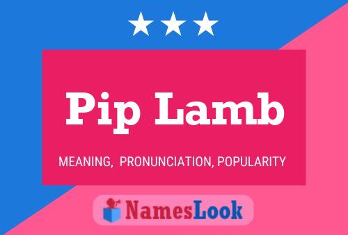 ملصق اسم Pip Lamb