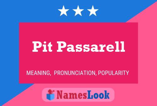 ملصق اسم Pit Passarell