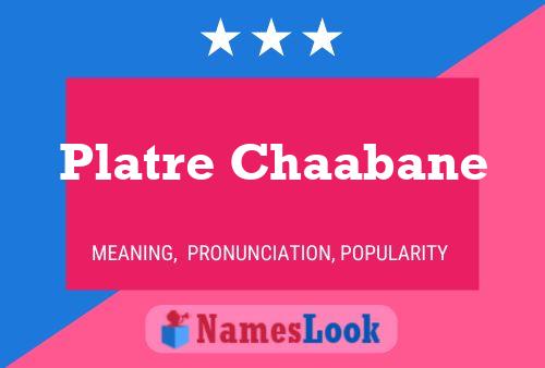 ملصق اسم Platre Chaabane