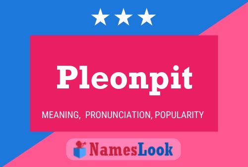 ملصق اسم Pleonpit