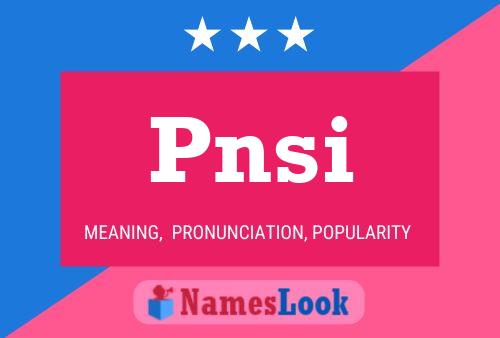 ملصق اسم Pnsi