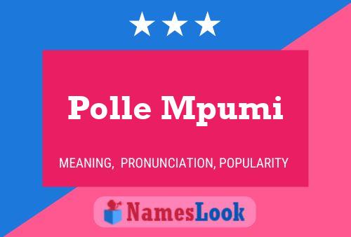 ملصق اسم Polle Mpumi