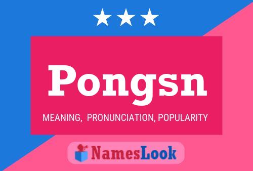 ملصق اسم Pongsn