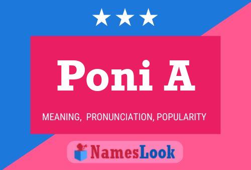 ملصق اسم Poni A