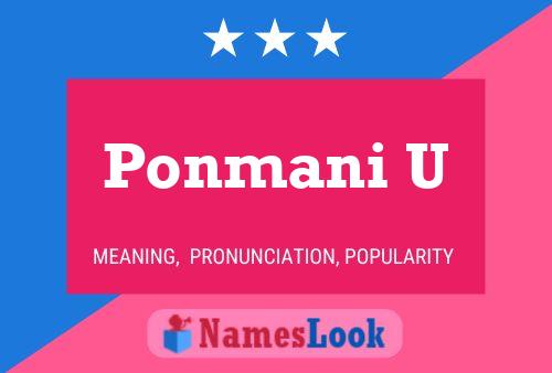 ملصق اسم Ponmani U