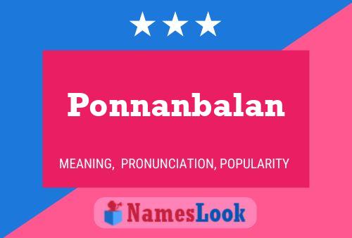 ملصق اسم Ponnanbalan