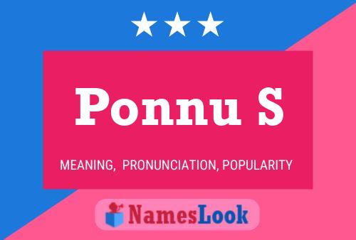 ملصق اسم Ponnu S