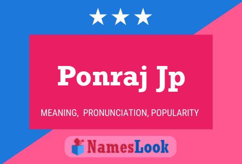 ملصق اسم Ponraj Jp