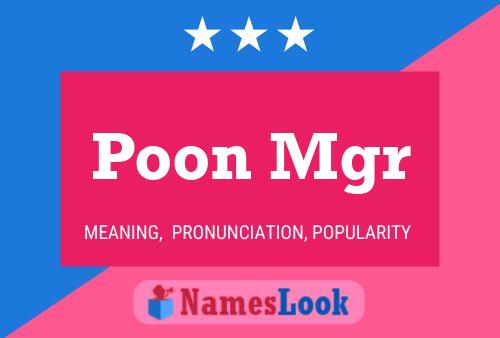 ملصق اسم Poon Mgr