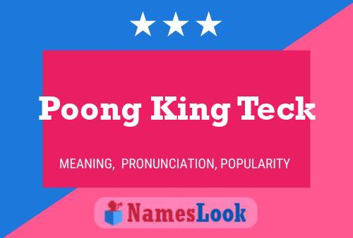 ملصق اسم Poong King Teck