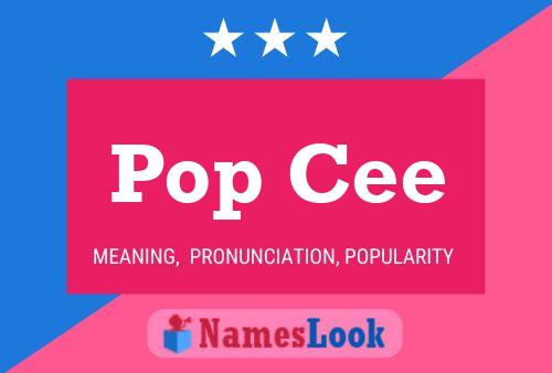 ملصق اسم Pop Cee