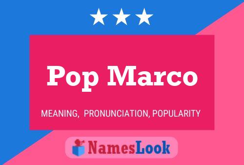 ملصق اسم Pop Marco