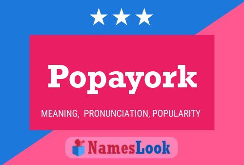 ملصق اسم Popayork