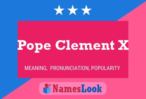 ملصق اسم Pope Clement X