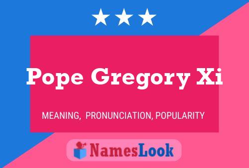 ملصق اسم Pope Gregory Xi