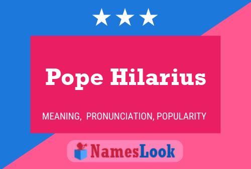 ملصق اسم Pope Hilarius