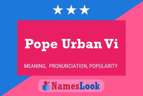 ملصق اسم Pope Urban Vi