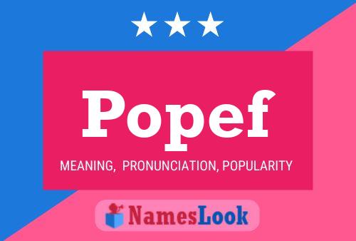 ملصق اسم Popef