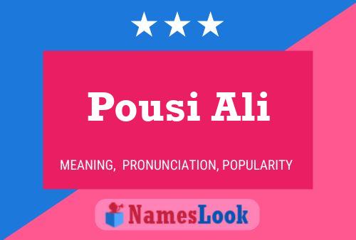 ملصق اسم Pousi Ali