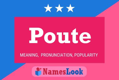 ملصق اسم Poute