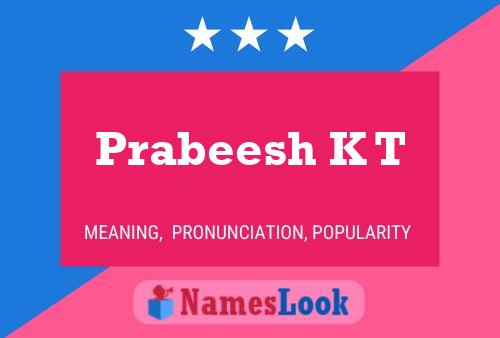 ملصق اسم Prabeesh K T