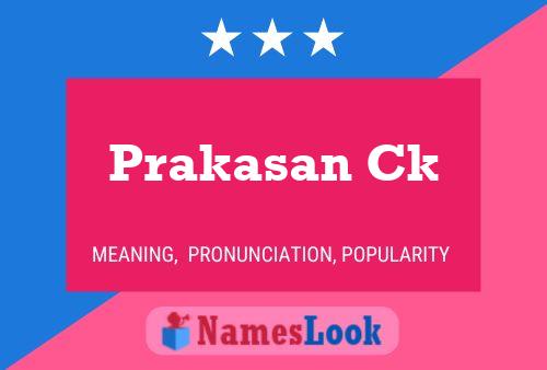 ملصق اسم Prakasan Ck