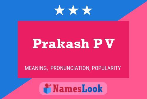 ملصق اسم Prakash P V