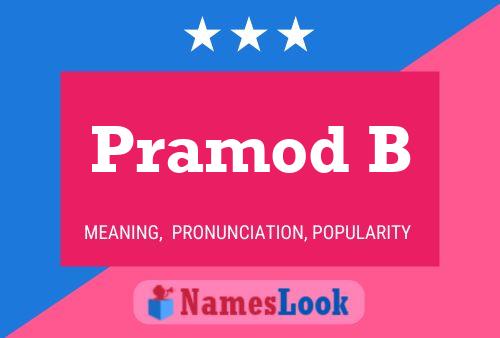 ملصق اسم Pramod B