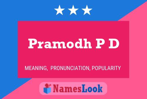 ملصق اسم Pramodh P D