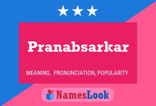 ملصق اسم Pranabsarkar