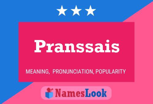 ملصق اسم Pranssais