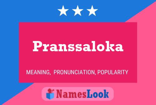 ملصق اسم Pranssaloka