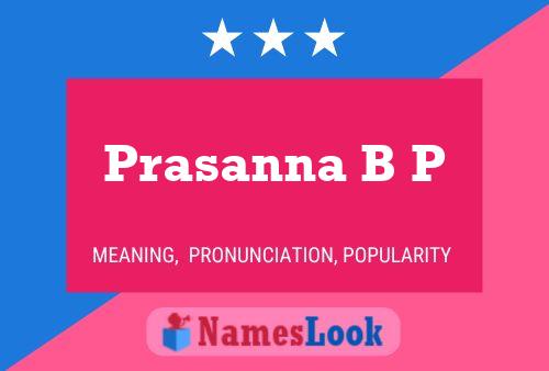 ملصق اسم Prasanna B P