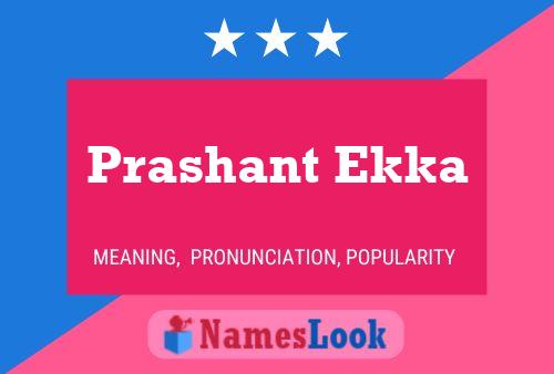 ملصق اسم Prashant Ekka