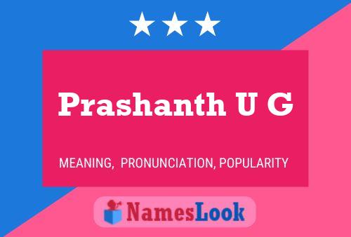 ملصق اسم Prashanth U G