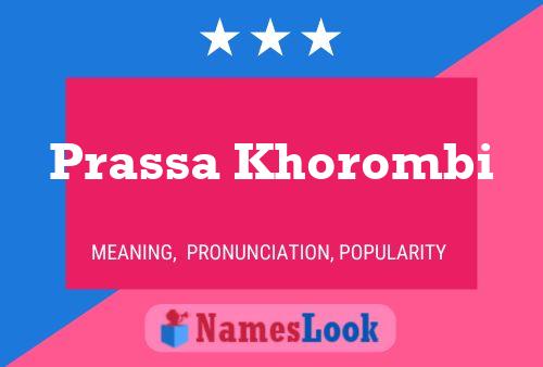 ملصق اسم Prassa Khorombi