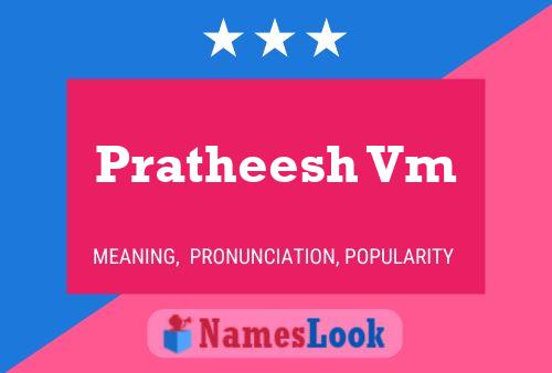 ملصق اسم Pratheesh Vm