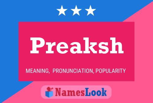 ملصق اسم Preaksh