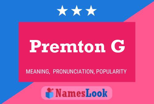 ملصق اسم Premton G