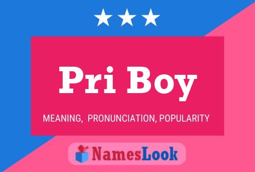 ملصق اسم Pri Boy