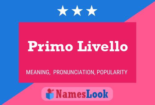 ملصق اسم Primo Livello