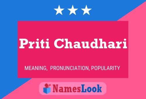 ملصق اسم Priti Chaudhari