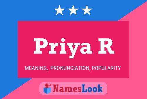 ملصق اسم Priya R