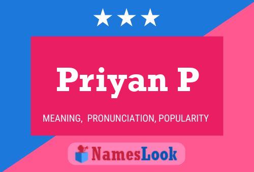 ملصق اسم Priyan P