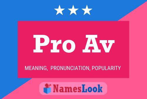 ملصق اسم Pro Av