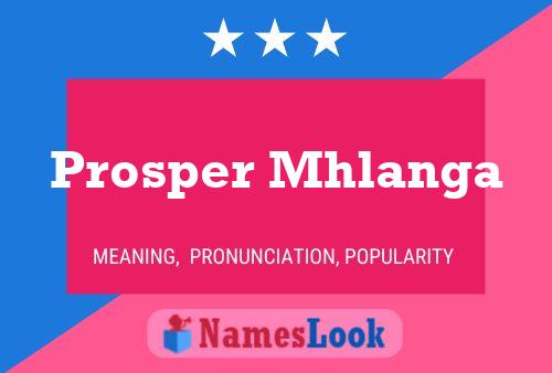 ملصق اسم Prosper Mhlanga