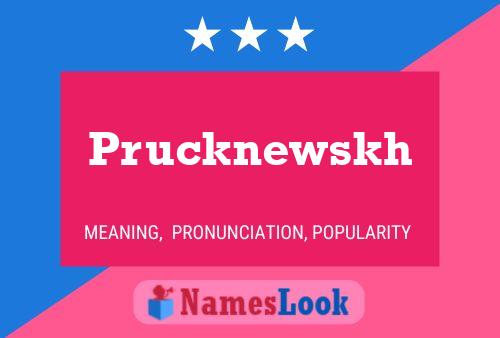 ملصق اسم Prucknewskh