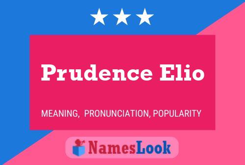 ملصق اسم Prudence Elio