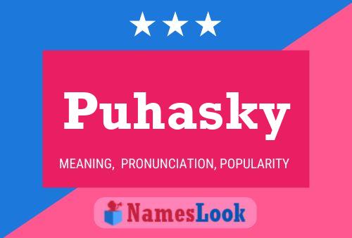 ملصق اسم Puhasky