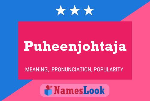 ملصق اسم Puheenjohtaja